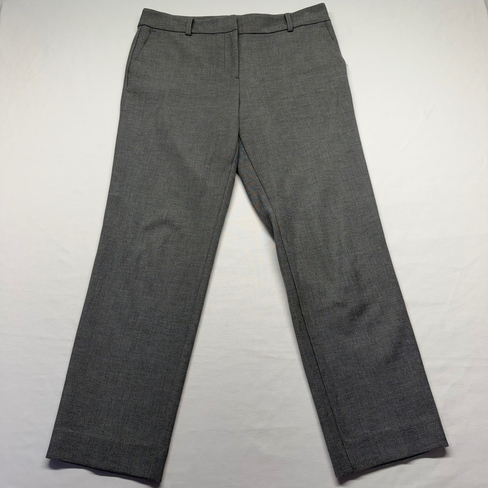 Ann Taylor Factory Ankle Straight Leg Pants 6 Gray Womens Career Trousers